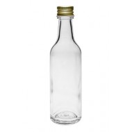 Geradhalsflasche 50 ml aus Klarglas mit Schraubverschluss