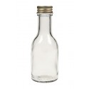 Geradhalsflasche 100 ml Präsentflasche aus Klarglas mit Schraubverschluss