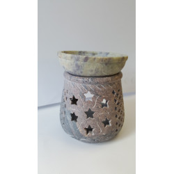 Duftlampe-Teelichtlampe  "Sterne groß" Speckstein