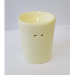 Duftlampe-Teelichtlampe Keramik beige-oval