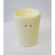 Duftlampe-Teelichtlampe Keramik beige-oval