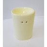 Duftlampe-Teelichtlampe Keramik beige-oval