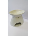Duftlampe-Teelichtlampe  Keramiklampe creme/ natur 