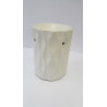 Duftlampe - Keramik  weiß/creme-matt - geriffelt