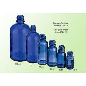 Blauglasflaschen 10 ml Größe ohne Verschluss