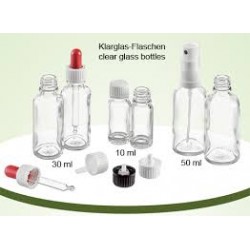 Klarglasflaschen 10 ml Größe ohne Verschluss